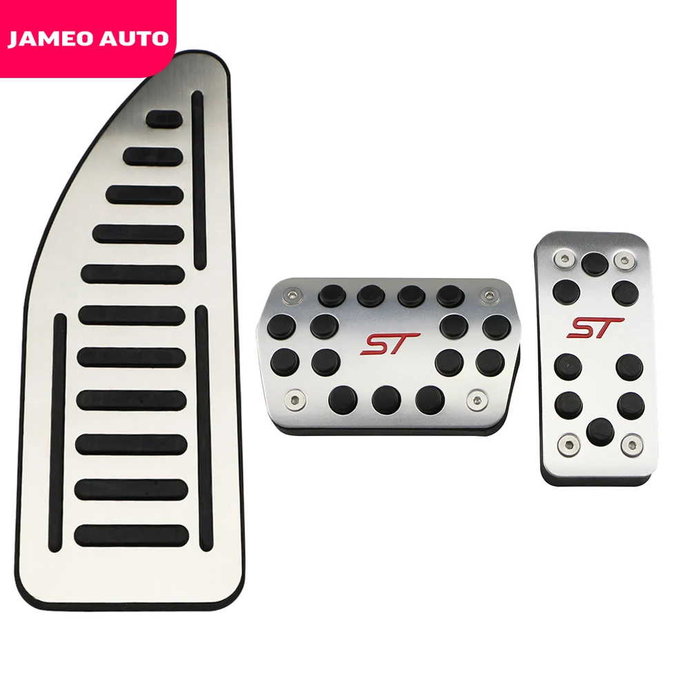 Jameo Stainless Car Pedals for Ford Focus 4 MK4 Focus IV RS ST 2015 - 2022 Clutch Gas Brake Pedal Set Pads Covers