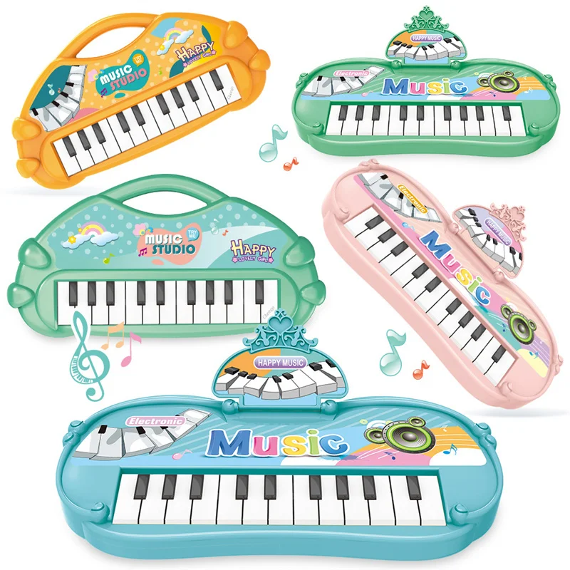 Piano Eletrônico para Crianças Mini Teclado Musical Brinquedos Educação Infantil Presente Instrumento Musical para Criança Iniciante 2 A 5 Anos