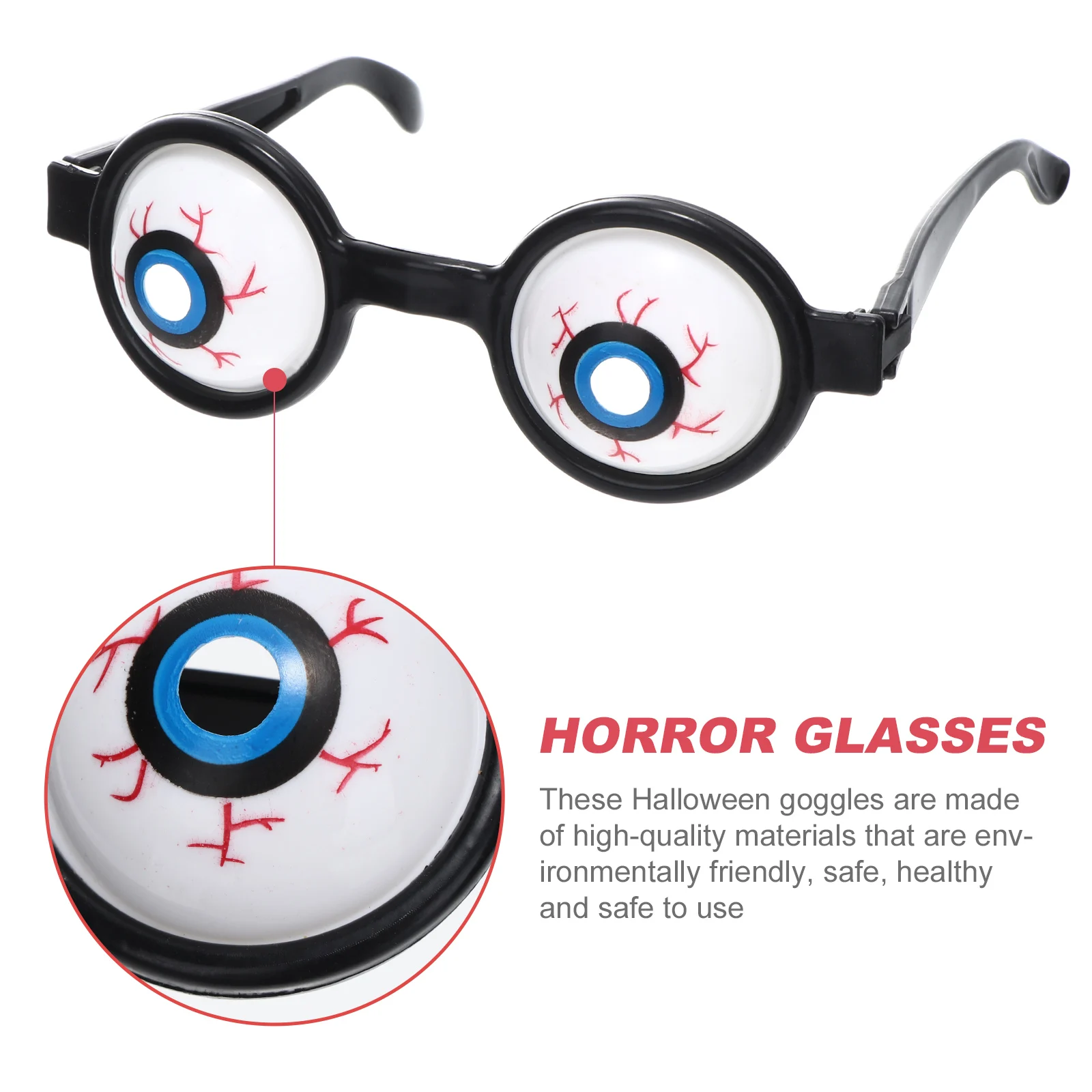

6pcs Scary Halloween Eyeglasses Funny Party Glasses Cosplay Masquerade Dance Costume Accessories Light Weight Comfortable