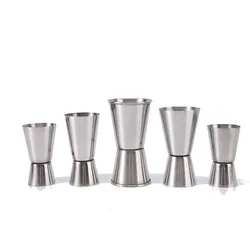 Stainless Steel Cocktail Shaker  Measure Cup Dual Shot Drink Spirit Measure Jigger Kitchen Gadgets wine accessories bartender