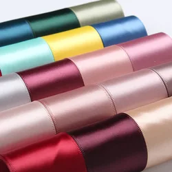 10Meters 1CM/2.5CM/4CM/5CM High Quality Double Face Satin Ribbon For Gift Box Flower Bouquet Packaging DIY Bows