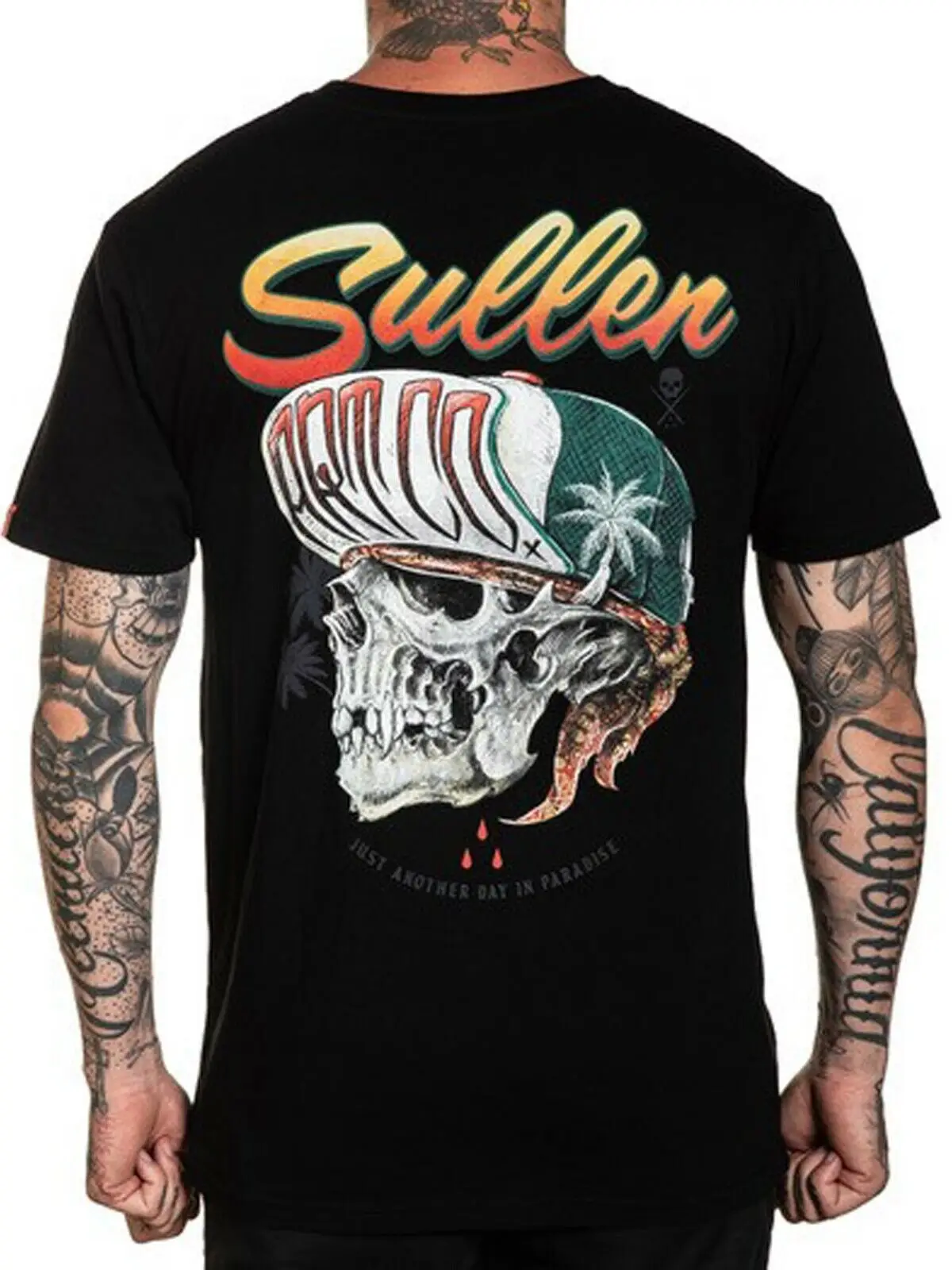 

Sullen Men's Another Day Short Sleeve Premium T-shirt Tattoo Style Skull Tee