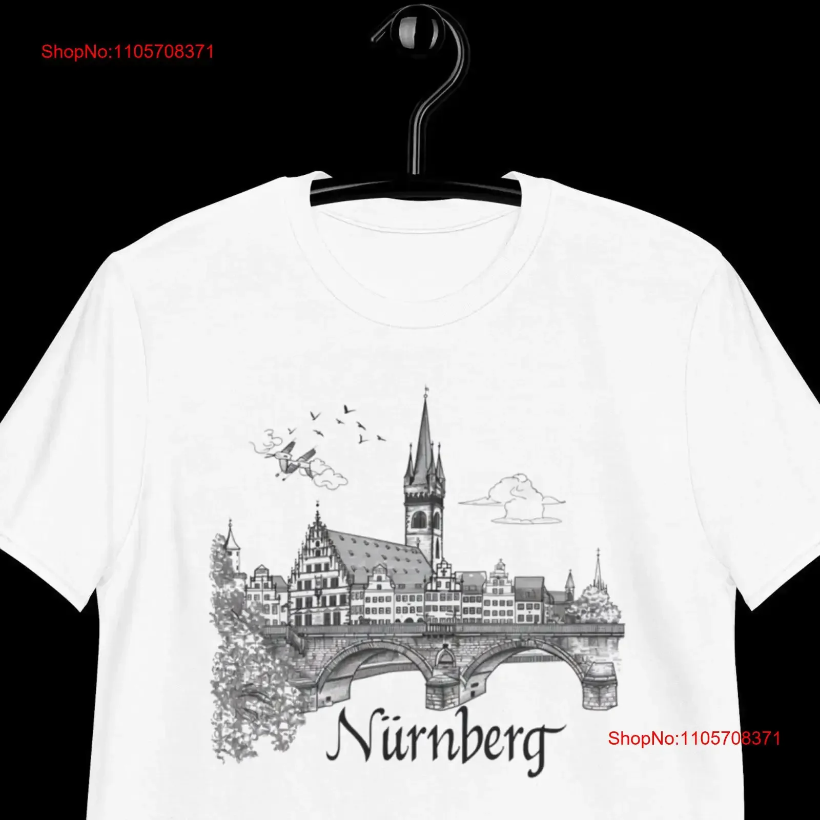 Nuremberg T Shirt Souvenir Keepsake Germany German City for Friends Bavaria Motif vintage Washed designer clothes Slightly