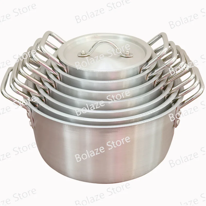 7 Piece Aluminum Pot Set, 14 Piece Hotel Cookware Set, Aluminum Pot Set, Polished Aluminum Soup Pot, Household Pot