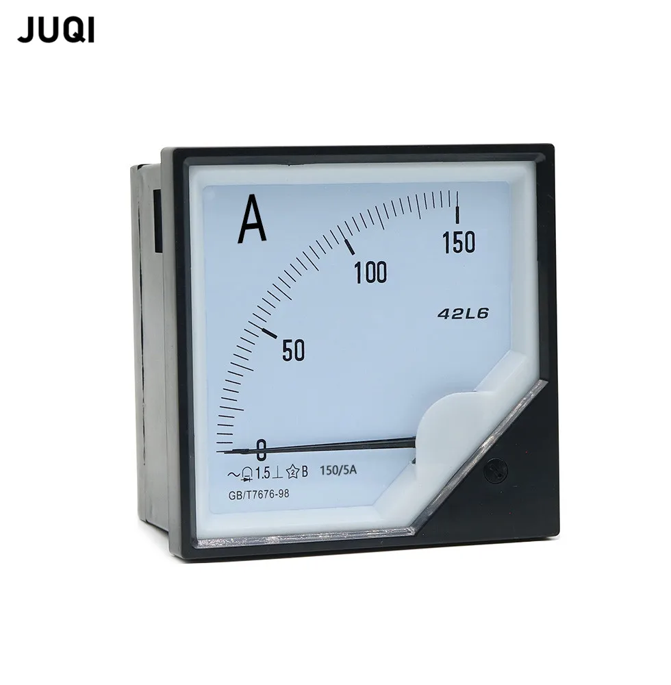 42L6-A AC Ammeter  analog panel pointer ammeter AC 30A 50A 75A 150A 500A 100A/5A  Mechanical meter Ammeter 120*120mm