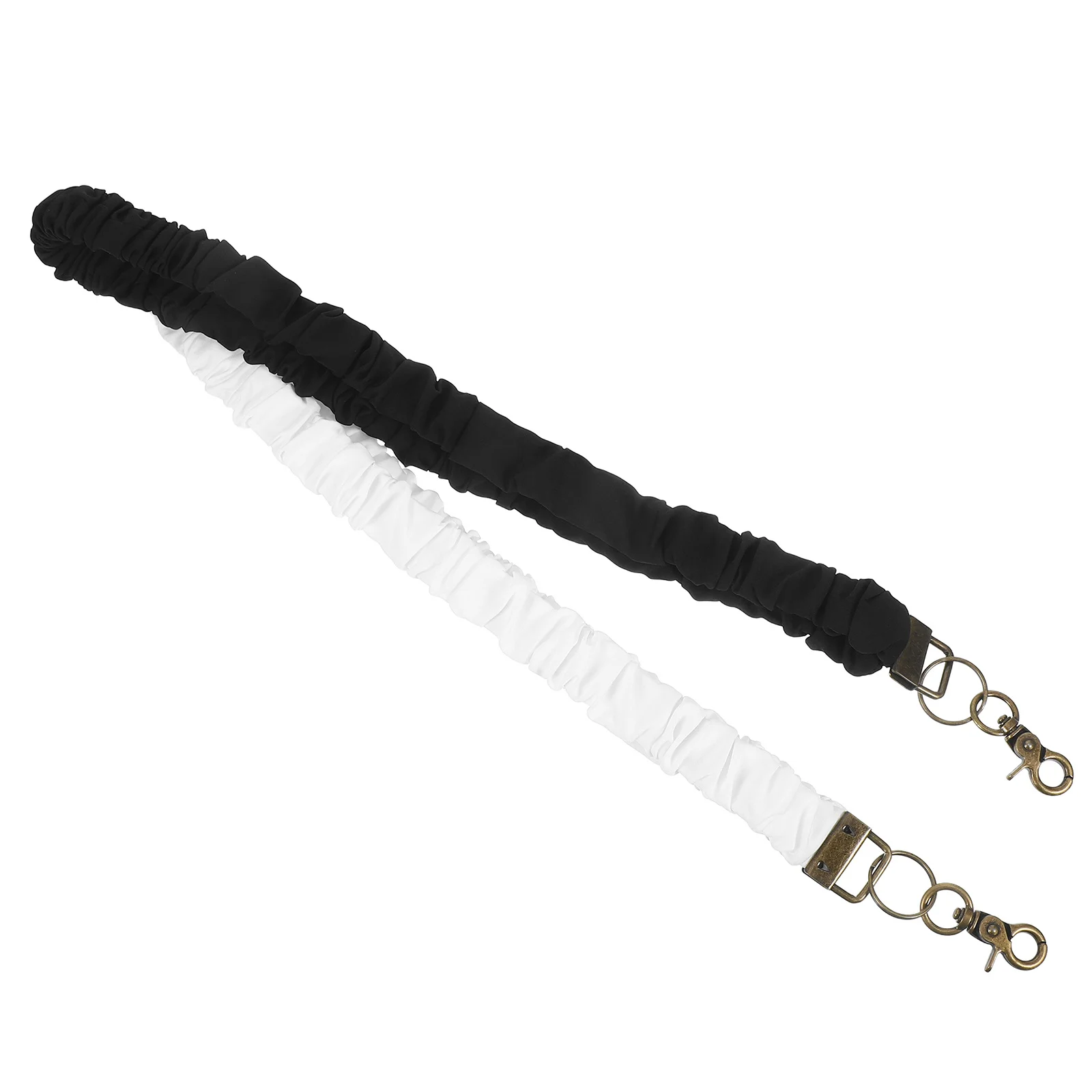 

2Pcs Elastic Badge Necklace Lanyards Adjustable Stretchy Neck Strap for Teachers Students Office Staff Pen Stylus Keychain