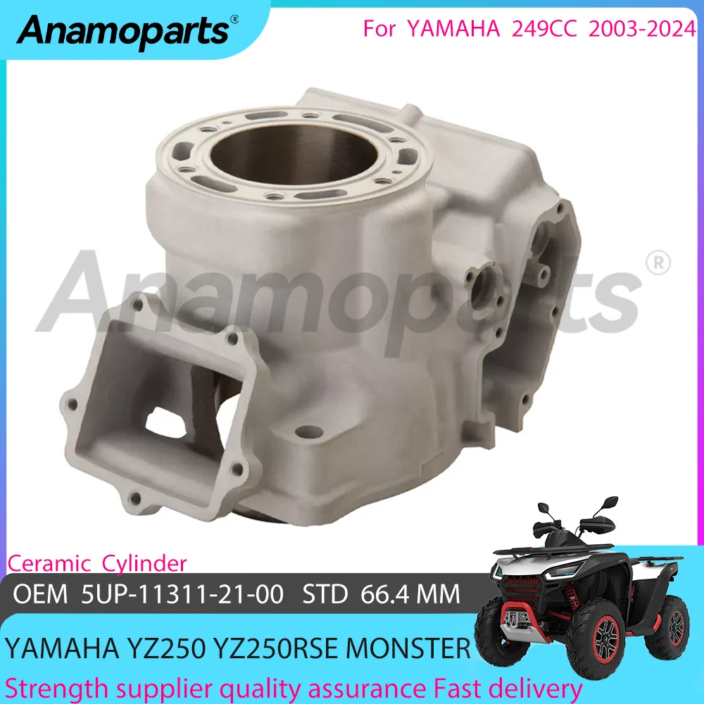 STD 66.4mm motorcycle Cylinder block assembly parts Fits For 2003-2024 YAMAHA YZ250 YZ250RSE YZ 250 249 CC 5UP-11311-21-00