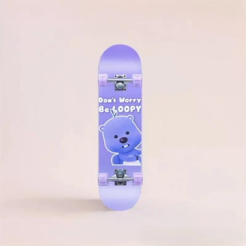 

6 to 12 years old beginner teenagers girls boys professional double kick double-sided night smooth skateboard four-wheel childre