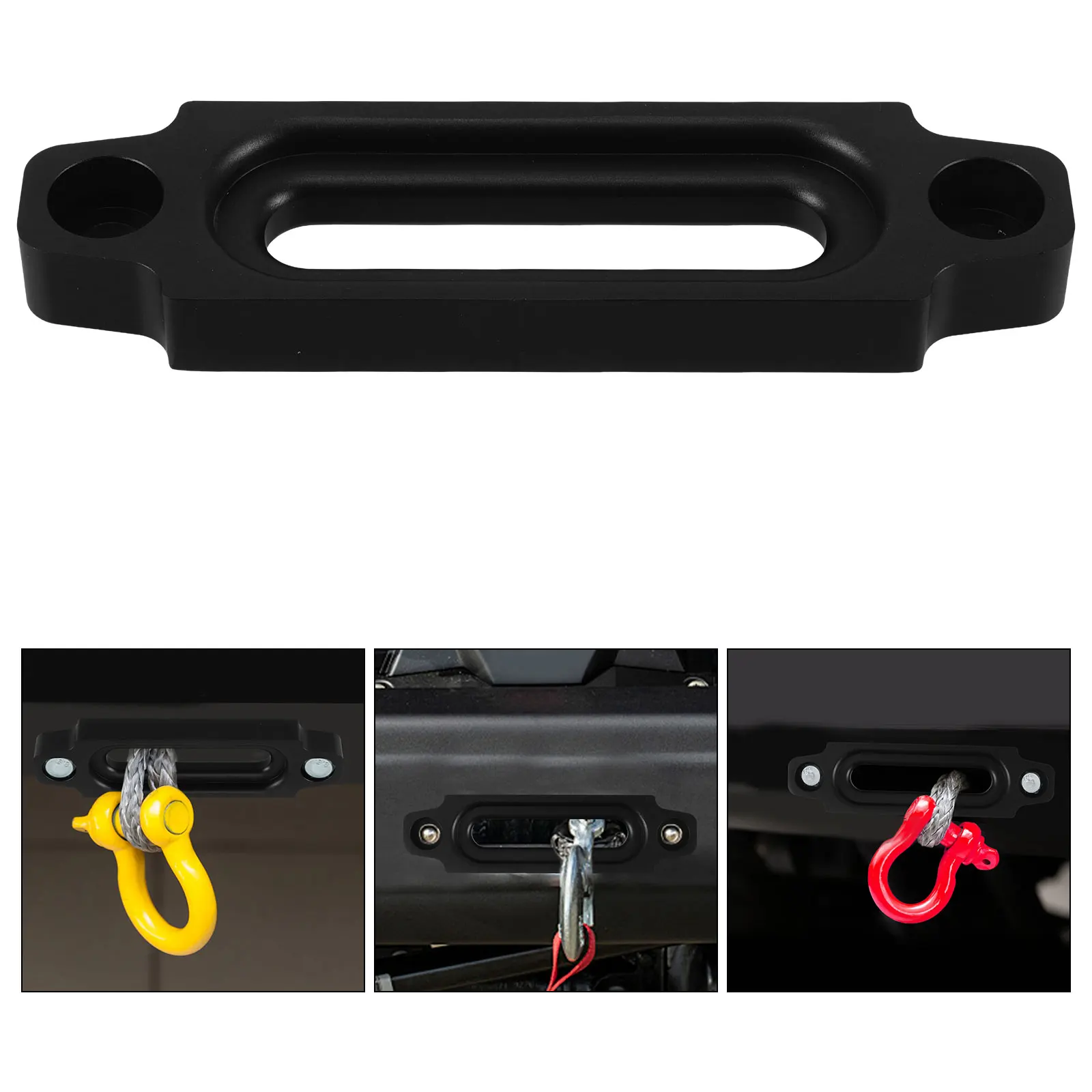 

Aluminum Alloy Winch Fairlead For Atv Utv Off-Road Vehicles Durable Corrosion-Resistant Rope Guide Compatible With Steel Cable