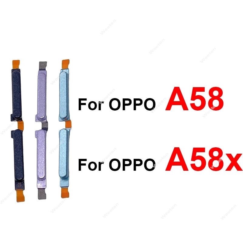 

Power Volume Side Button Flex Cable For OPPO A58 A58x 4G 5G On OFF Power Volume Up Down Side Key Replacement Repair Parts