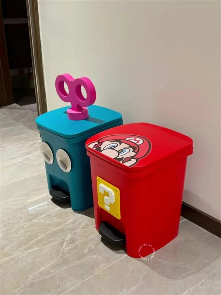 creativity trash can household with lid kitchen bathroom toilet living room large capacity foot pedal high value