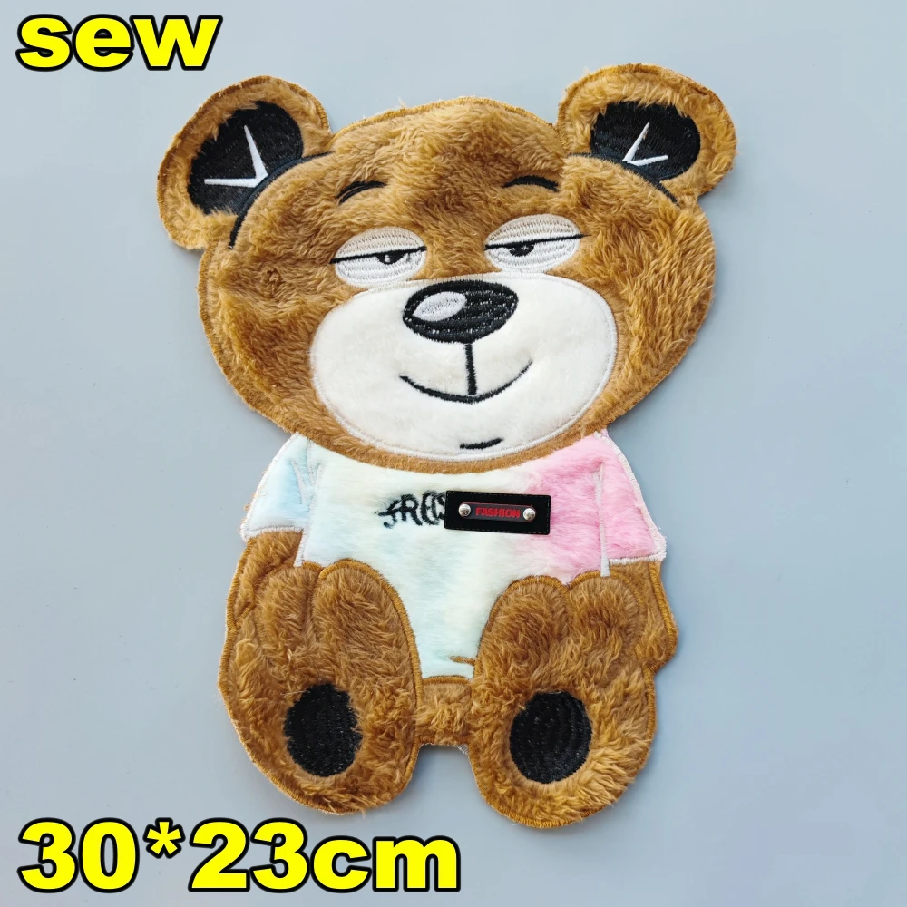 Embroidery Cartoon Badges,towel Patch,bear Appliques,bears Patches for Clothing DIY Accessory WF229278