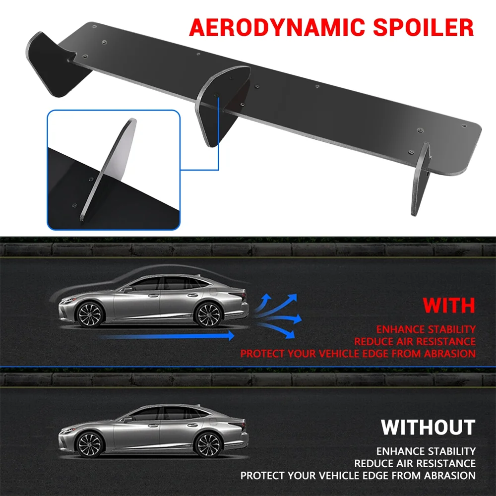 For Golf 7 Diffuser Rear Bumper Lip Rear Scoop Trunk Lip Spoiler Gloss Black For VW MK7 R 2013-2016 Accessories Exterior Parts