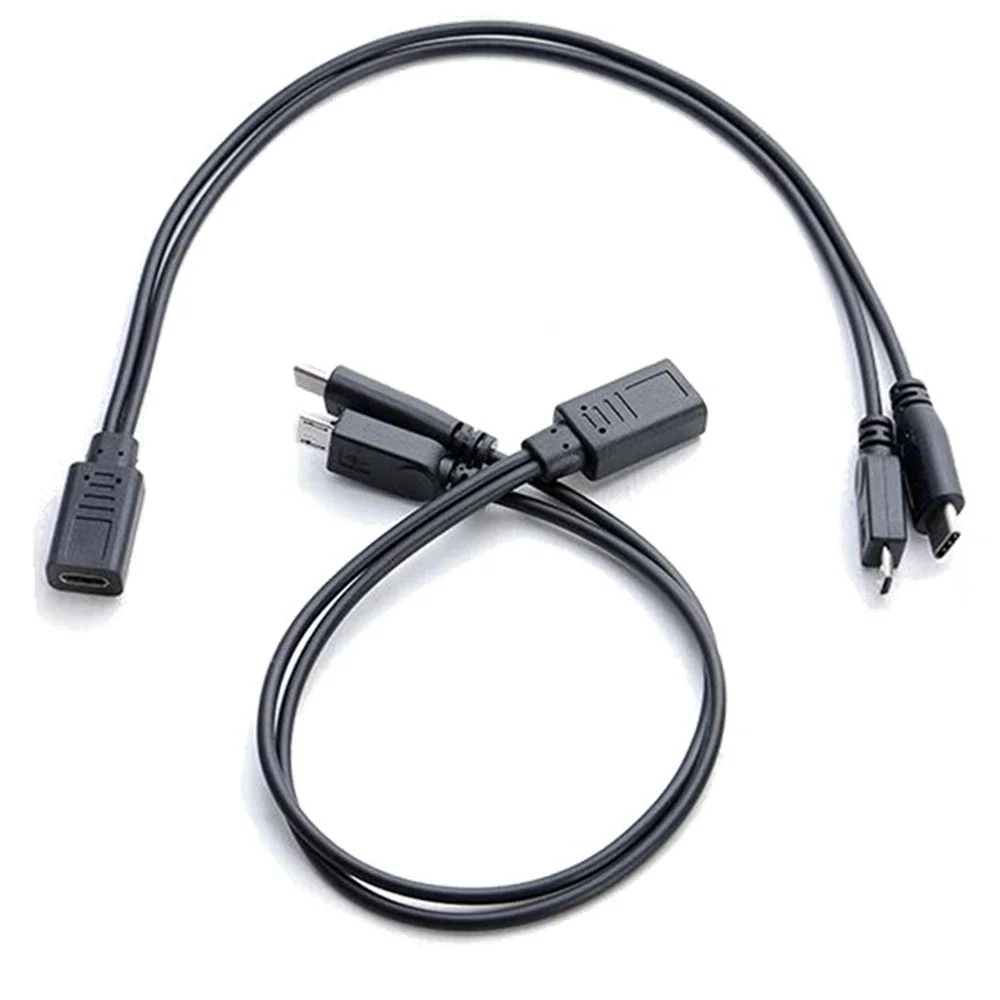 Tipo-c usb 3.1/micro usb 1 fêmea para micro/mini usb tipo-c tipo b macho y divisor de carga extensão data divisor cabo adaptador