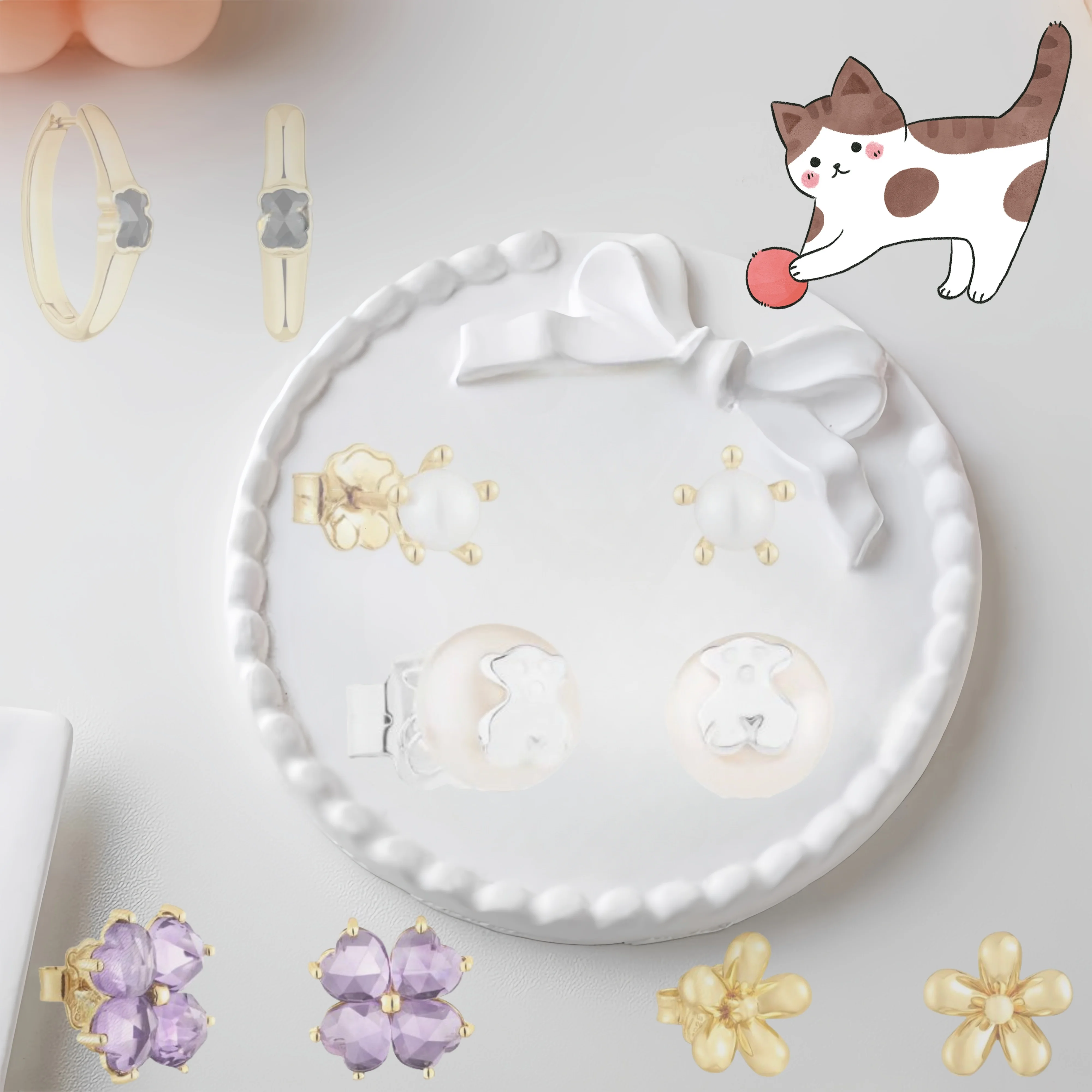 

2025 Hot Selling Brand Women's Bear Earrings Fashionable, Simple, High-end Jewelry Suitable for Gifting To Friends