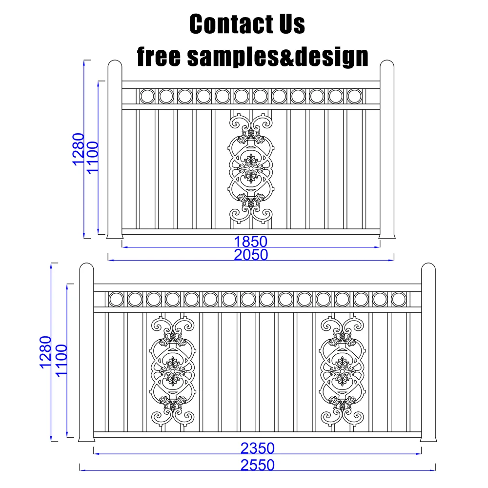 التخصيص درابزين معدني الدرابزين شرفة في الهواء الطلق المجلفن الصلب/سبائك الألومنيوم على السطح شرفة الفن تعريشة الزخرفية