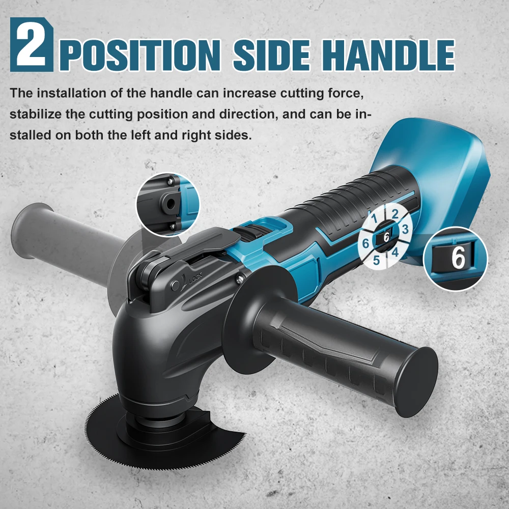 Cordless Oscillating Multi Function Tool For Makita For DEWALT 18V Battery 6 Gears Electric Saw Trimmer Shovel Cutting Saw Tools