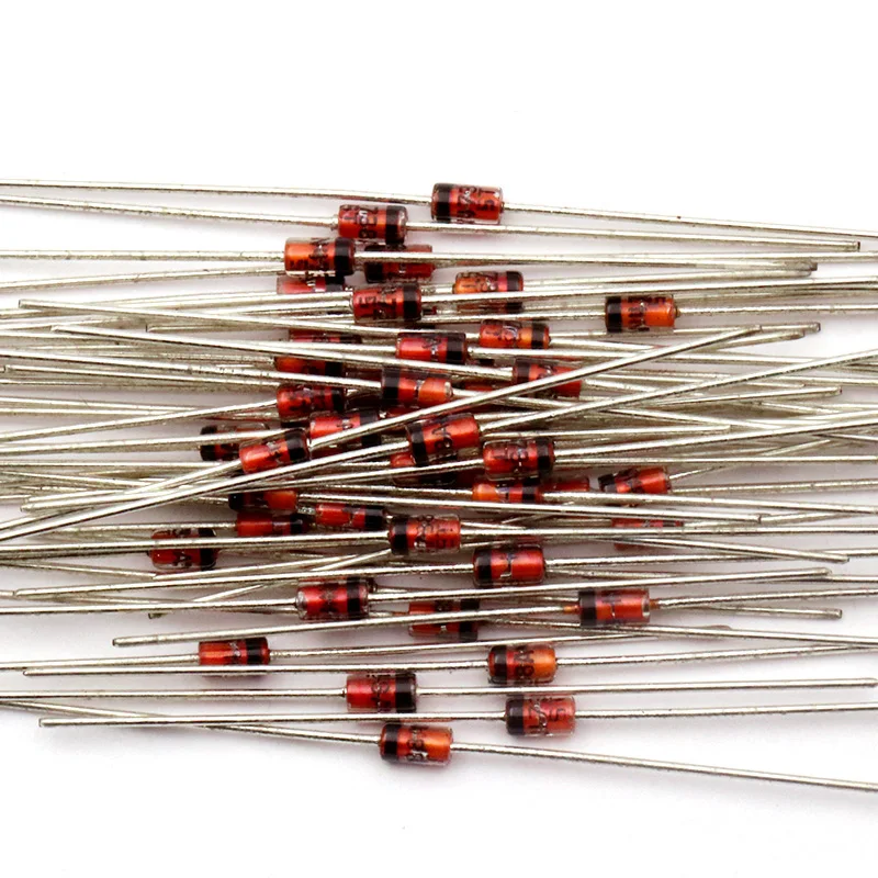 50PCS In-line Glass Regulator Diode 1N4733 4728 4727 3.3V 5.1V 10V 12 16V~36V