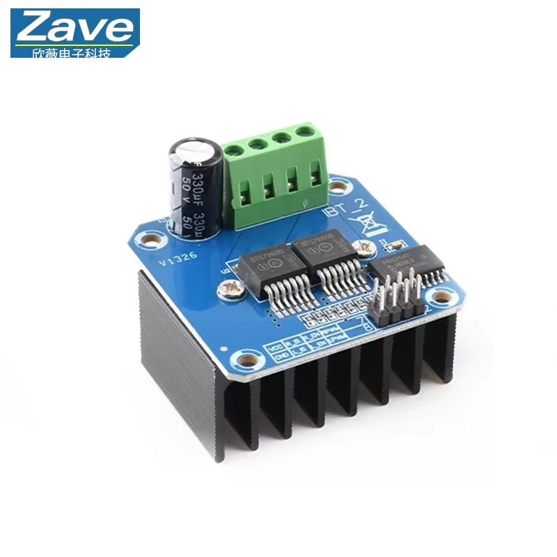 Módulo de acionamento de motor duplo de alta potência Snvi BTS7960 43A para placa de circuito de controle de robô Arduino DIY