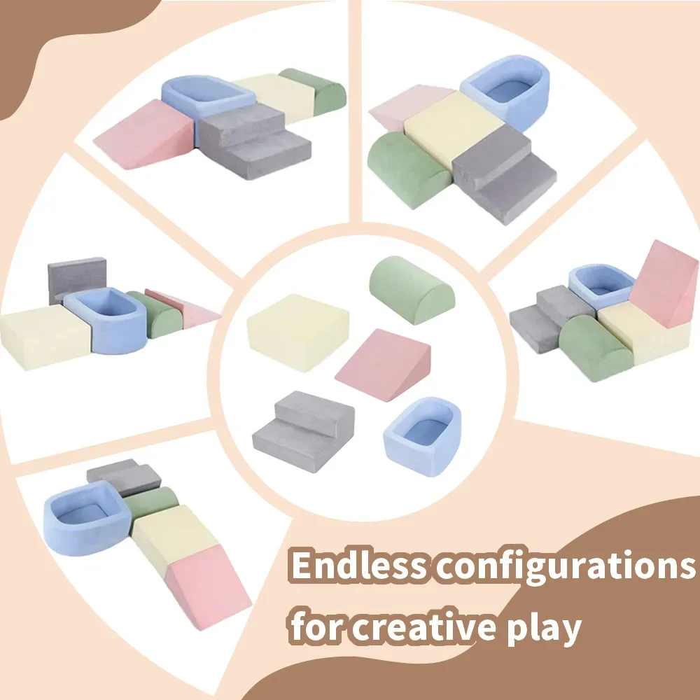 Design popolare Colorato Per i più piccoli in età prescolare Attrezzatura da gioco morbida per interni ed esterni Edificio per bambini Memory Foam Divano Ball Pit School