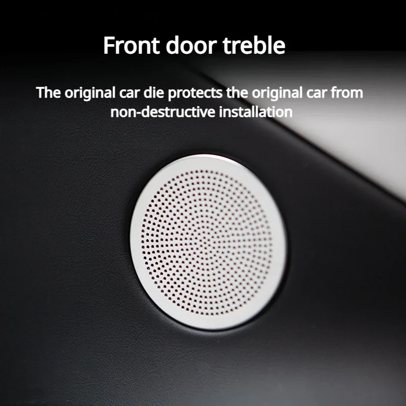 Door Horn Protector Cover for 2024 Tesla New Model 3+ Highland Horn Cover Rear Air Outlet Speaker Sound Frame Audio Panel Decor