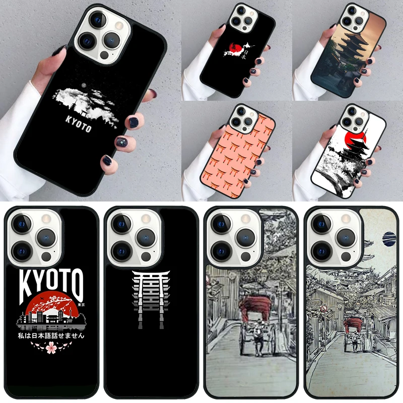 Kyoto Japan Old Capital Phone Case For iPhone 16 15 13 14 Pro Max 11 12 Mini Plus 2022 XR XS MAX Shell Cover coque