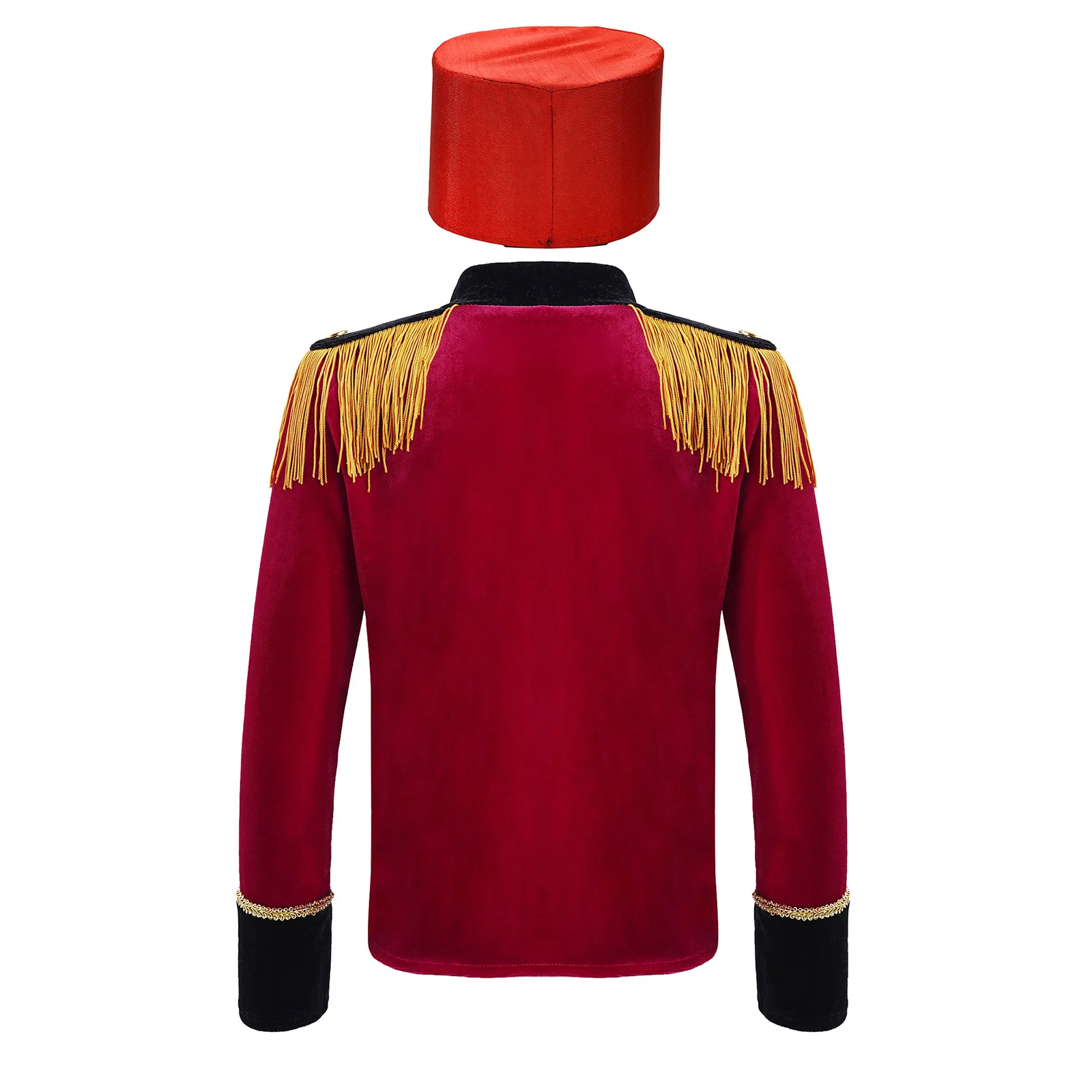 Boys Girls Drum Trumpet Team Suit Nutcrackers Circus Costume Set Drummer Marching Band Tassel Jacket Tops with Hat Outfits - Image 2
