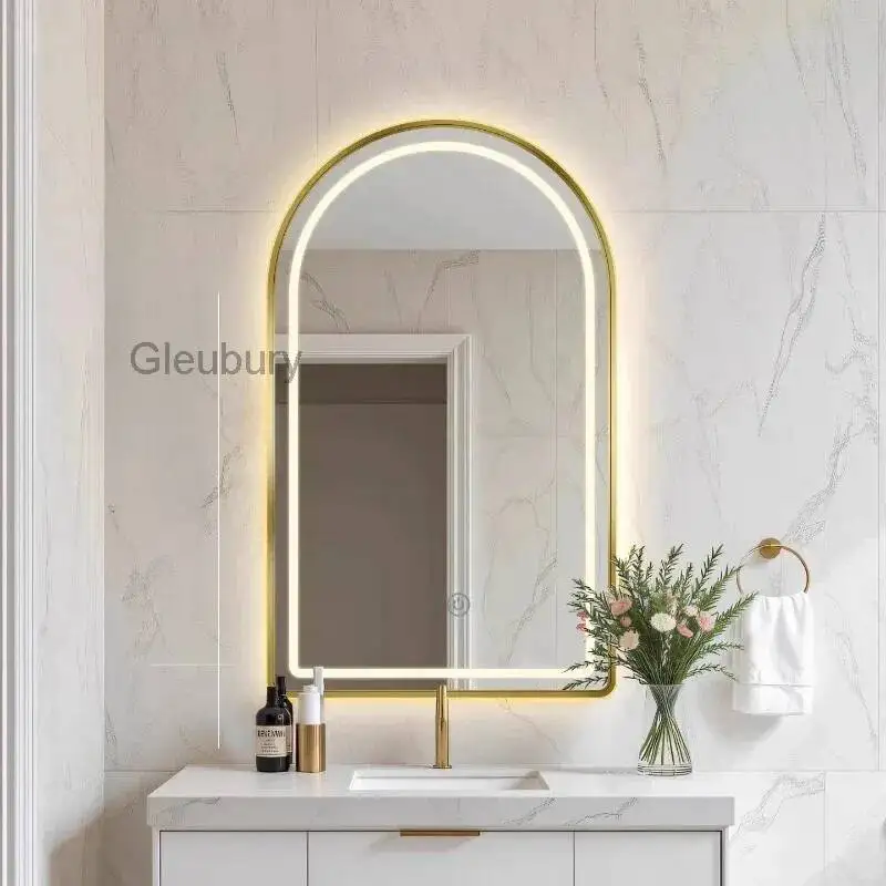 Decorative Round Room Mirror Living Metal Wall Mirror Minimalist Design Safety Glass Multiple Sizes Modern Home Spiegel Decor