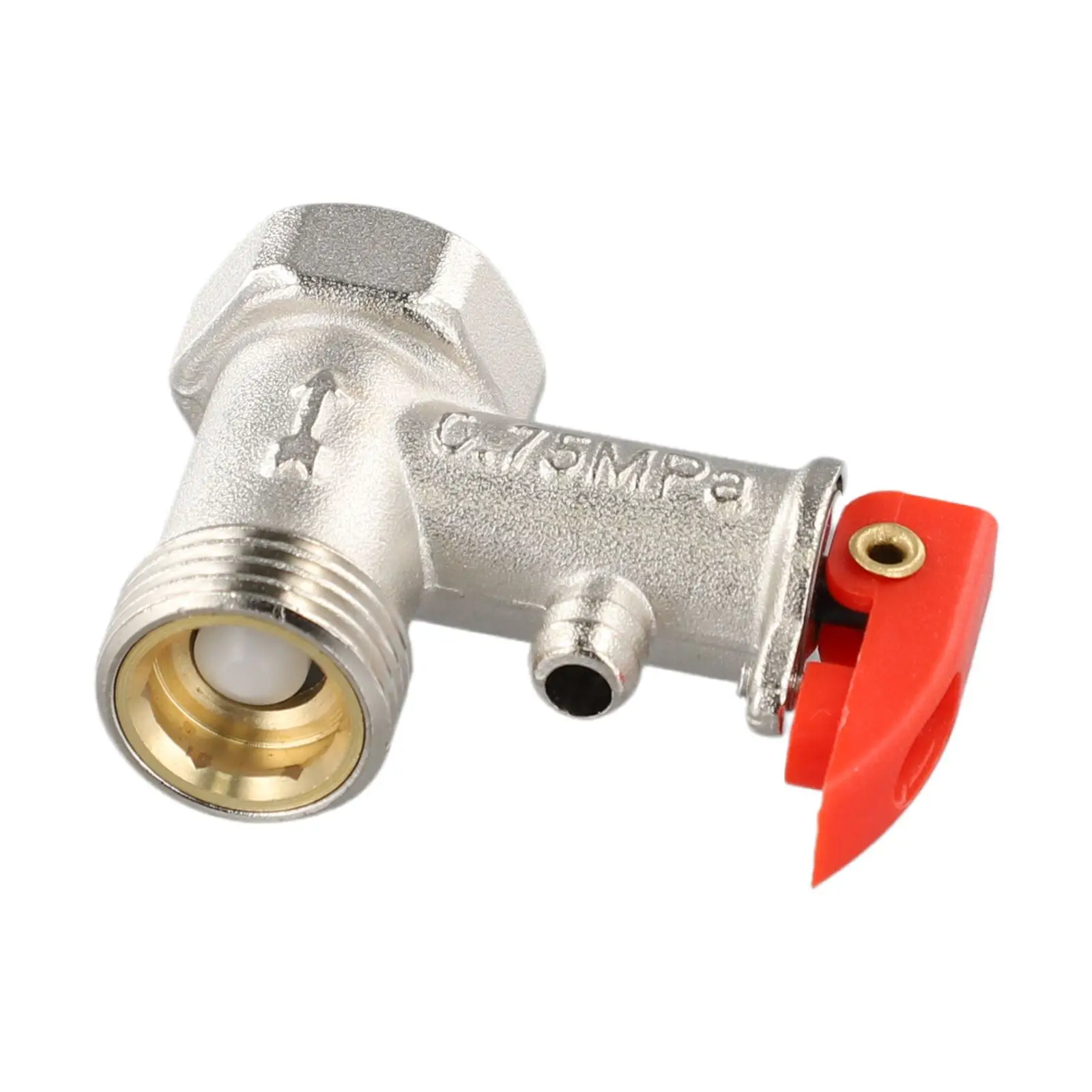 Pressure Reducing Valve for Electric Water Heater G1/2 Thread Brass Construction DN15 Compatible 0.7 MPa Relief Rating