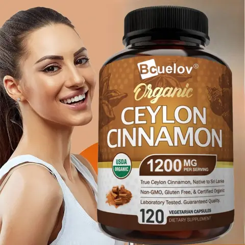 Ceylon Cinnamon 1200Mg Per Serving, 120 Capsules - Healthy Blood Sugar Support, Joint Support,  Antioxidant