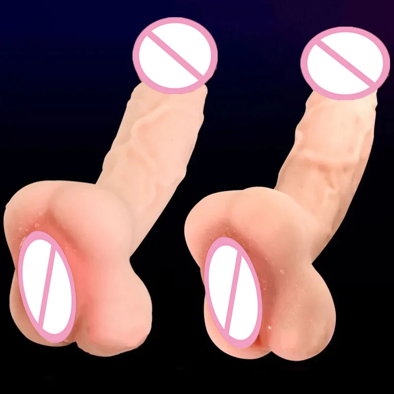 Unisex Soft Dildo Realistic Male Masturbator Doll Pocket Pussy Vagina Hollow Penis Sleeve Gay Anal Plug Sex Toys For Women Man