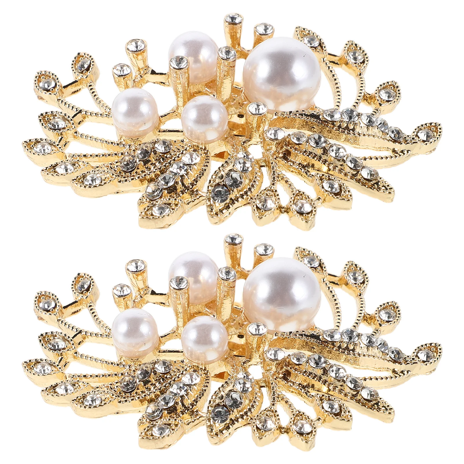 

1 Pair Rhinestone Shoe Clips Fake Pearl Buckles For Wedding Shoes Prom Heel Decorative Detachable Women'S High Heels Upgrade