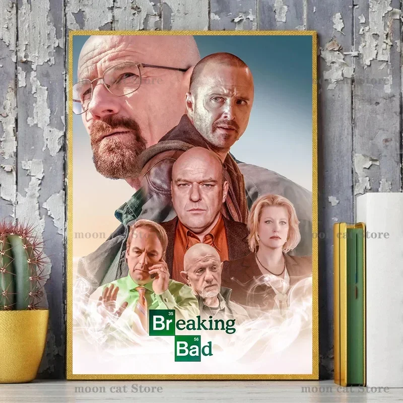 قماش اللوحة كسر سيئة الكلاسيكية الجريمة التلفزيون اللعب المشارك هايزنبرغ يطبع صور فنية للجدران ديكور غرفة المنزل الحديث #4