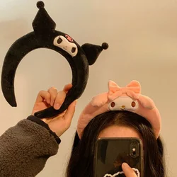 1pc Kuromi melody Cinnamoroll  Headband, Cartoon Plush Wash Face Woman Headband, Hair Accessories, Headwear