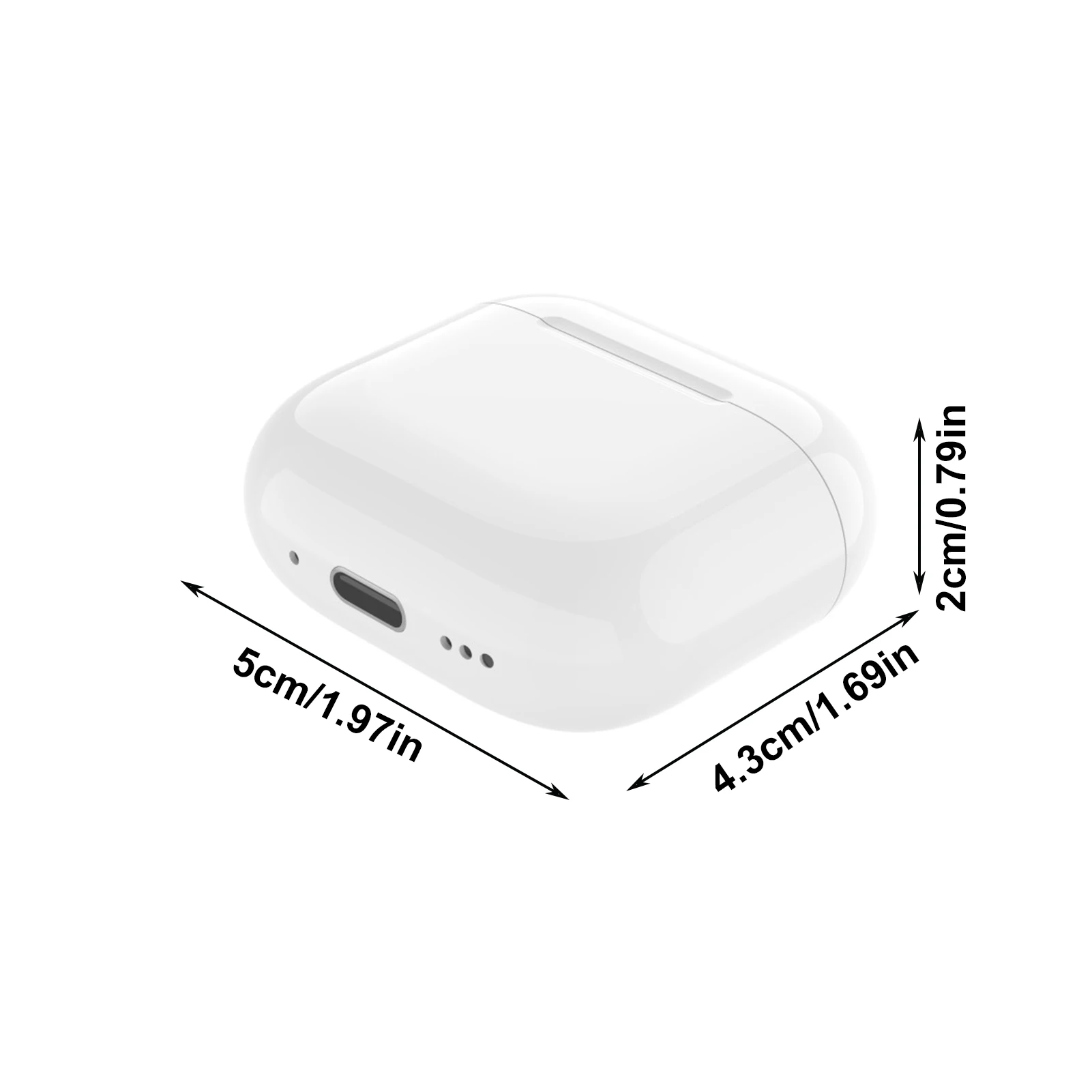 Replacement Wireless Charging Case For AirPods 4 Type-C Port 450mAh Charging Box BT Pairing Headphone Replacement Accessories