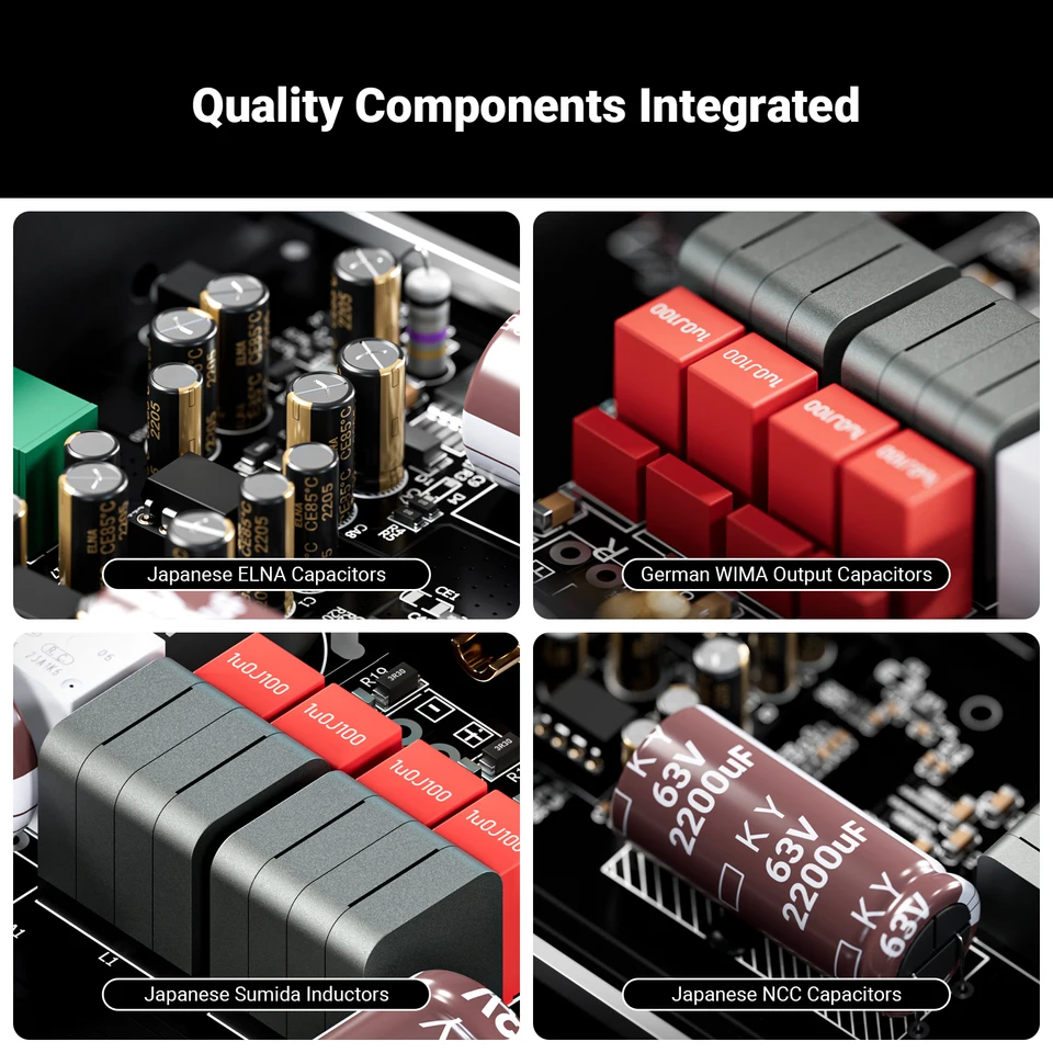 【未使用に近い】Fosi Audio V3 パワーアンプ Fosi Audio V3ステレオパワーアンプ 300W×2 TPA3255 クラスDミニアンプ
