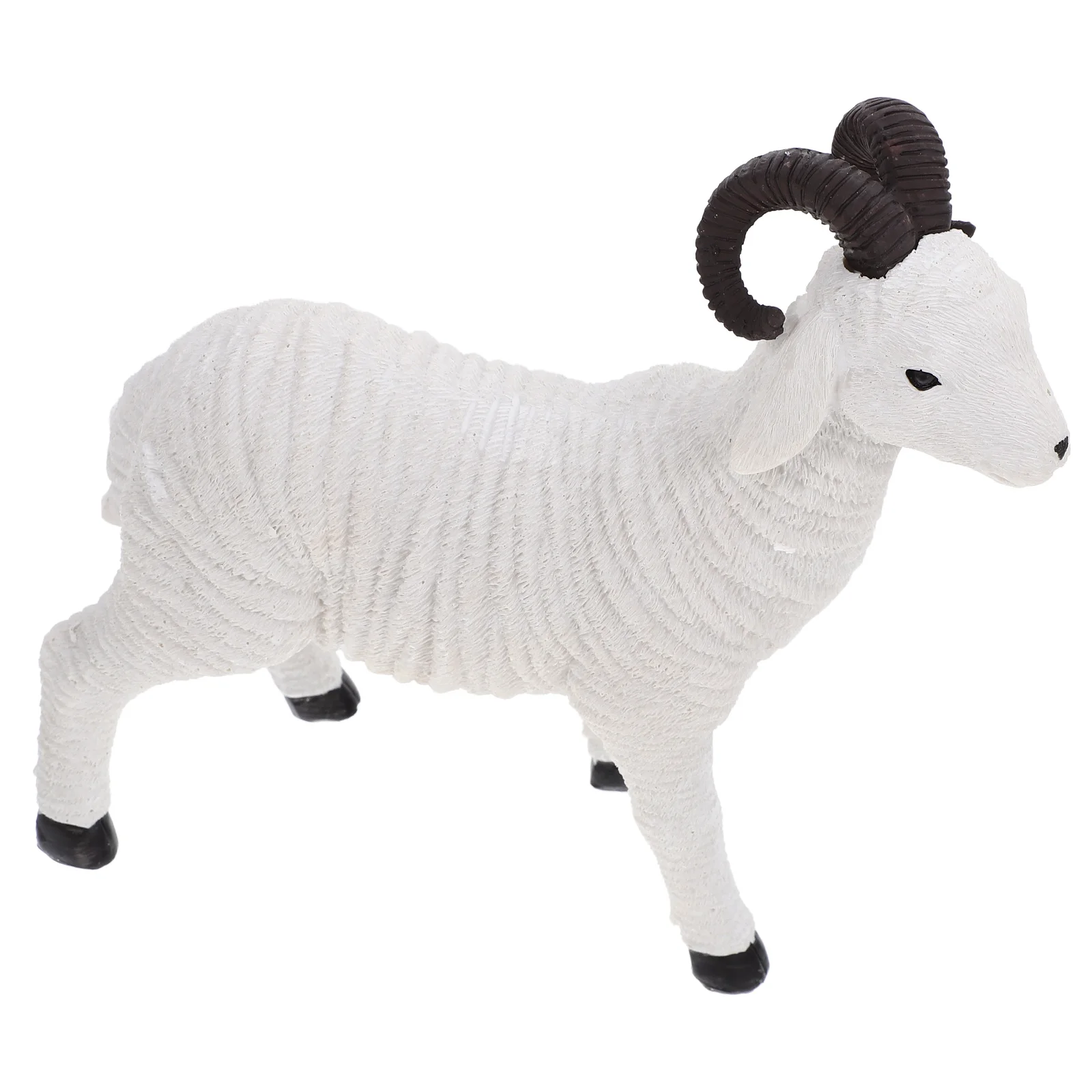 

Mini Resin Goat Decoration Durable Small Goat Statue for Garden Desktop Wildlife Animal Ornament Animals
