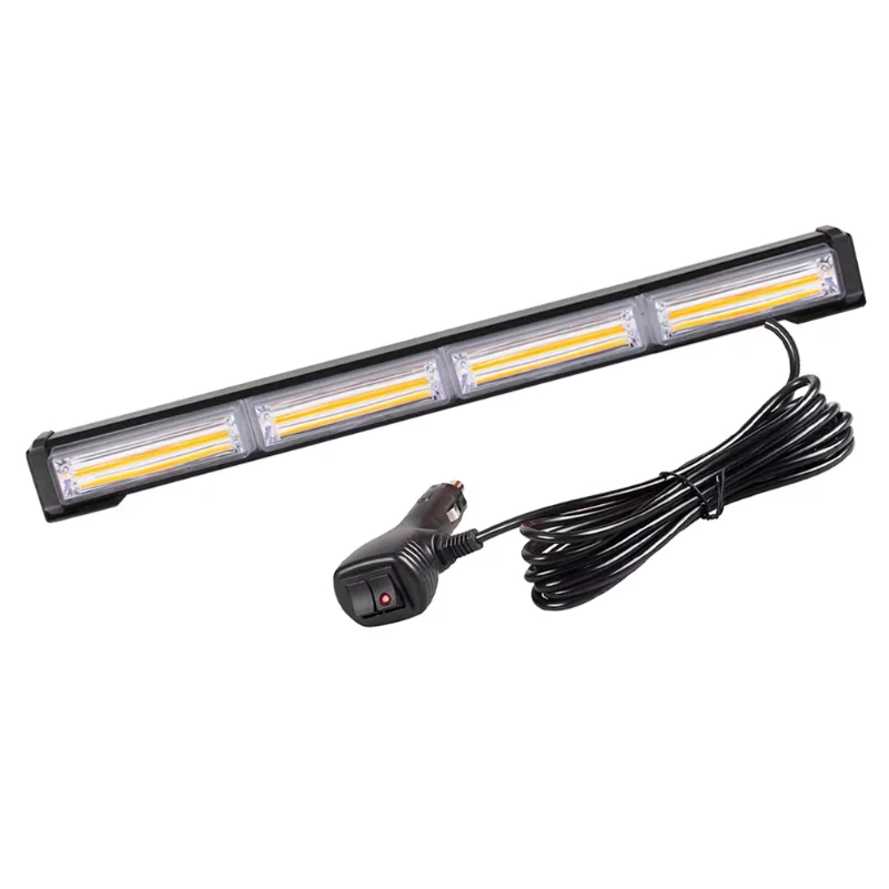 COB Amber Signal Light LED Traffic Adviser Car Emergency Strobe Lights Bar Yellow Red Blue Vehicle Flash Beacon 12V 24V