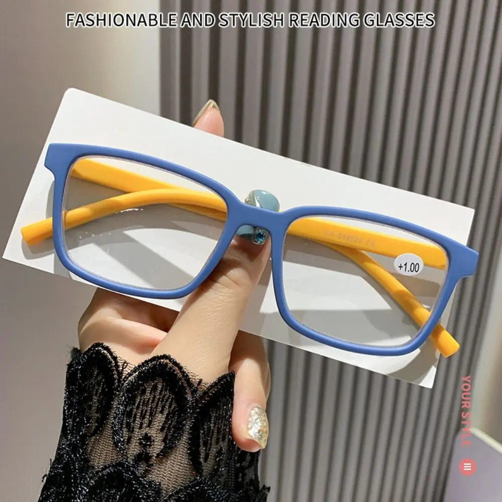 New Fashion Anti Blue Light Glasses Classic Square Spring Leg Frames Glasses Optical Clear Glasses Men Women Reading Eyewear