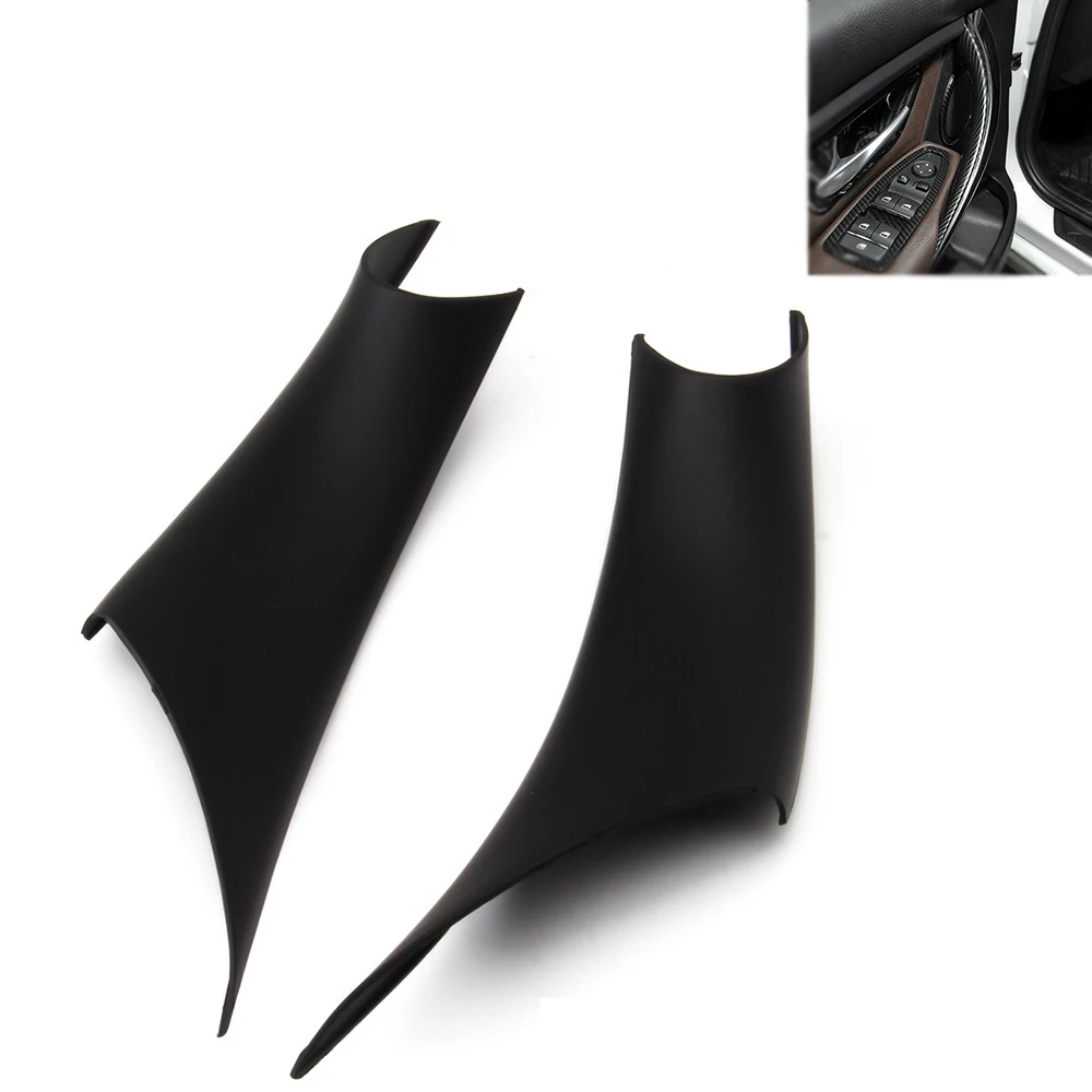 2Pcs ABS Interior Door Handle Pull Protective Cover for -BMW 3 4 Series 3 Series GT F30 F35 2013-2019 Black