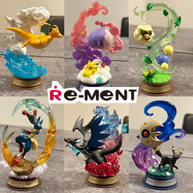 

Подлинная Re-Ment Pokemon Swing On The Swing слепая коробка Пикачу Чармандер Kawaii игрушки Коллекционная модель украшения Рождественский подарок