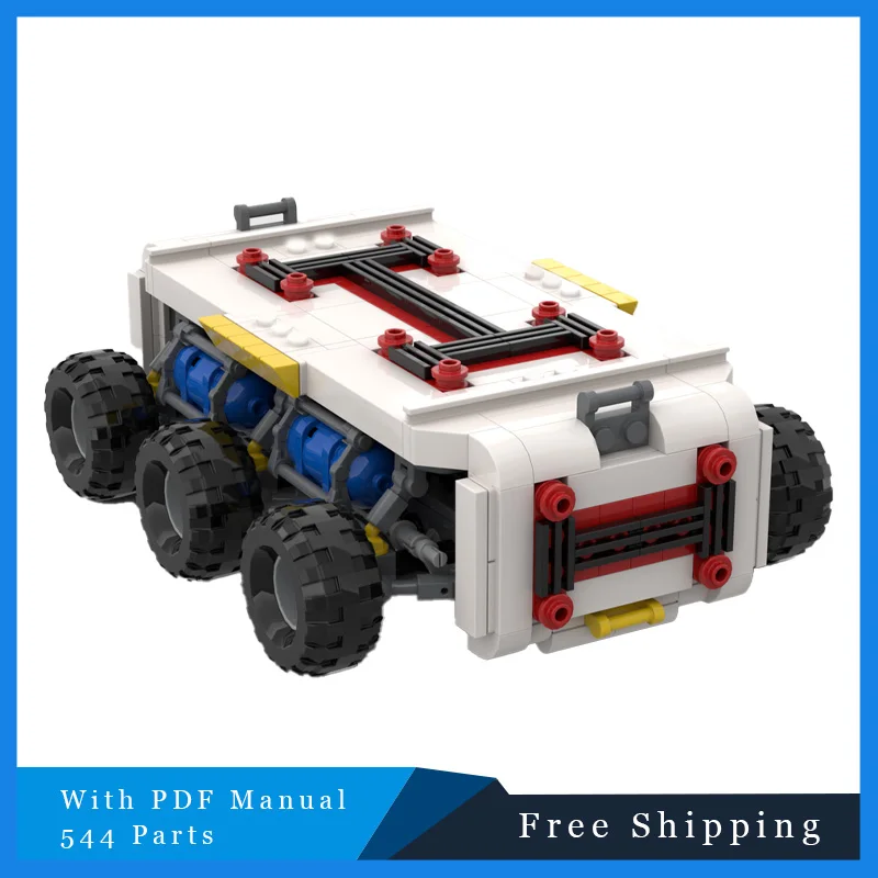 

Creative Part White Rover Building Blocks Model Street View Compatible 544 Children Educational DIY Assembly Toys Birthday Gifts