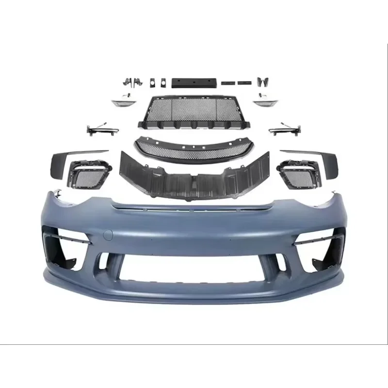 Car Upgrade Front Bumper with Surround Kit Equipped with Daytime Running Lights Bodykit for 997 991 GT3