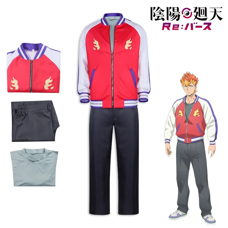 

Onmyou Kaiten Re:Birth Takeru Narihira Adult Men Cosplay Costume Coat Pants Top Casual Sport Suit High School Uniform Outfits