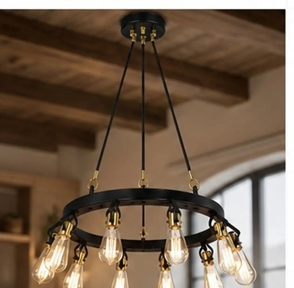 4Pcs Vintage Ceiling Light Covers Multi-Hole Lamp Shade Rings Easy Installation Retaining Rings for Lamp Shade Industrial Light