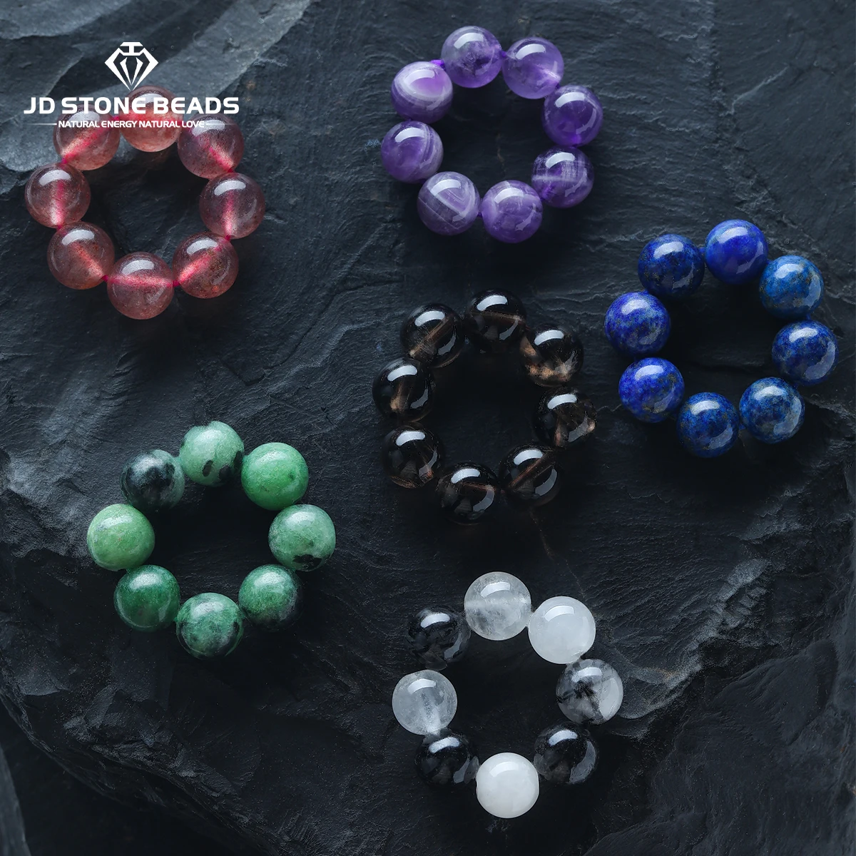 

1 Pc Natural Stone Lapis Lazuli Quartz 6mm Round Bead Strand Small Ring for Jewelry Making DIY Bracelet Jewelry Accessories