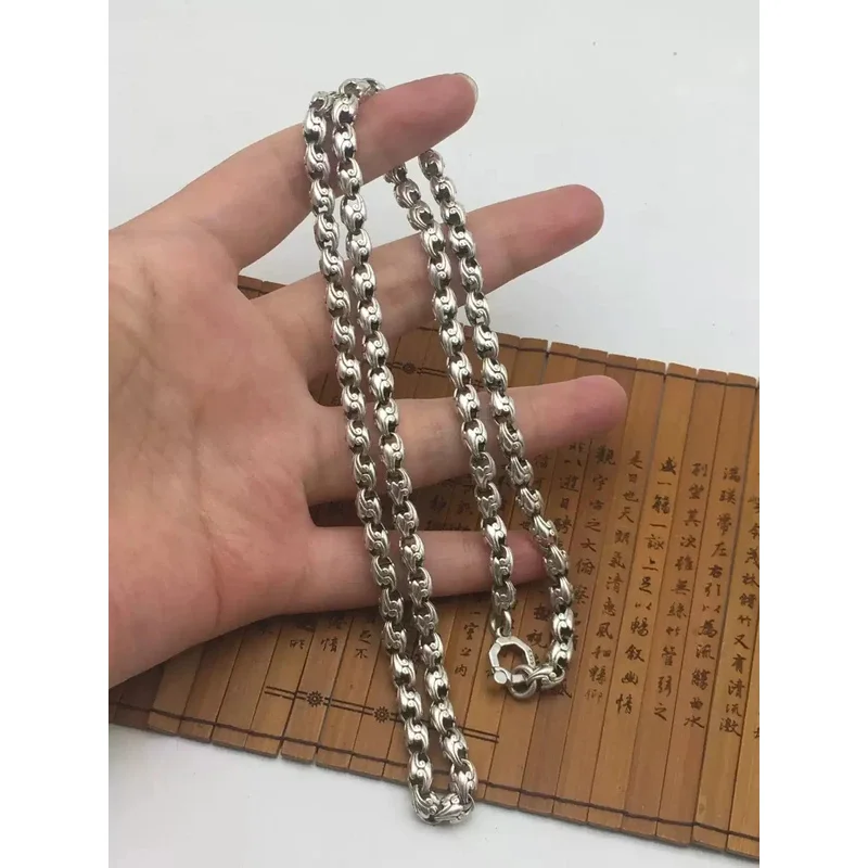 Chinese fine white copper silver silver Xiangyun hollow men's and women's necklaces