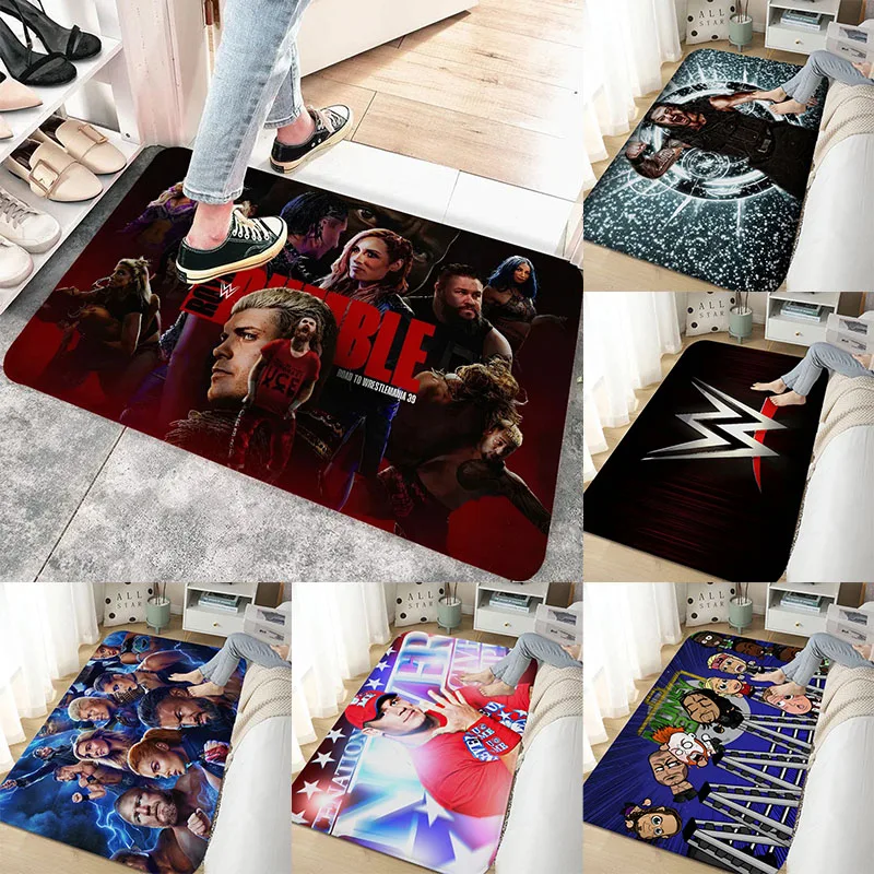 MINISO Disney WWE Wrestling Star ART Fußmatten Wohnzimmer Balkon Bad Schlafzimmer Eingang Teppich Anti-Rutsch Modern Home Decor Teppich