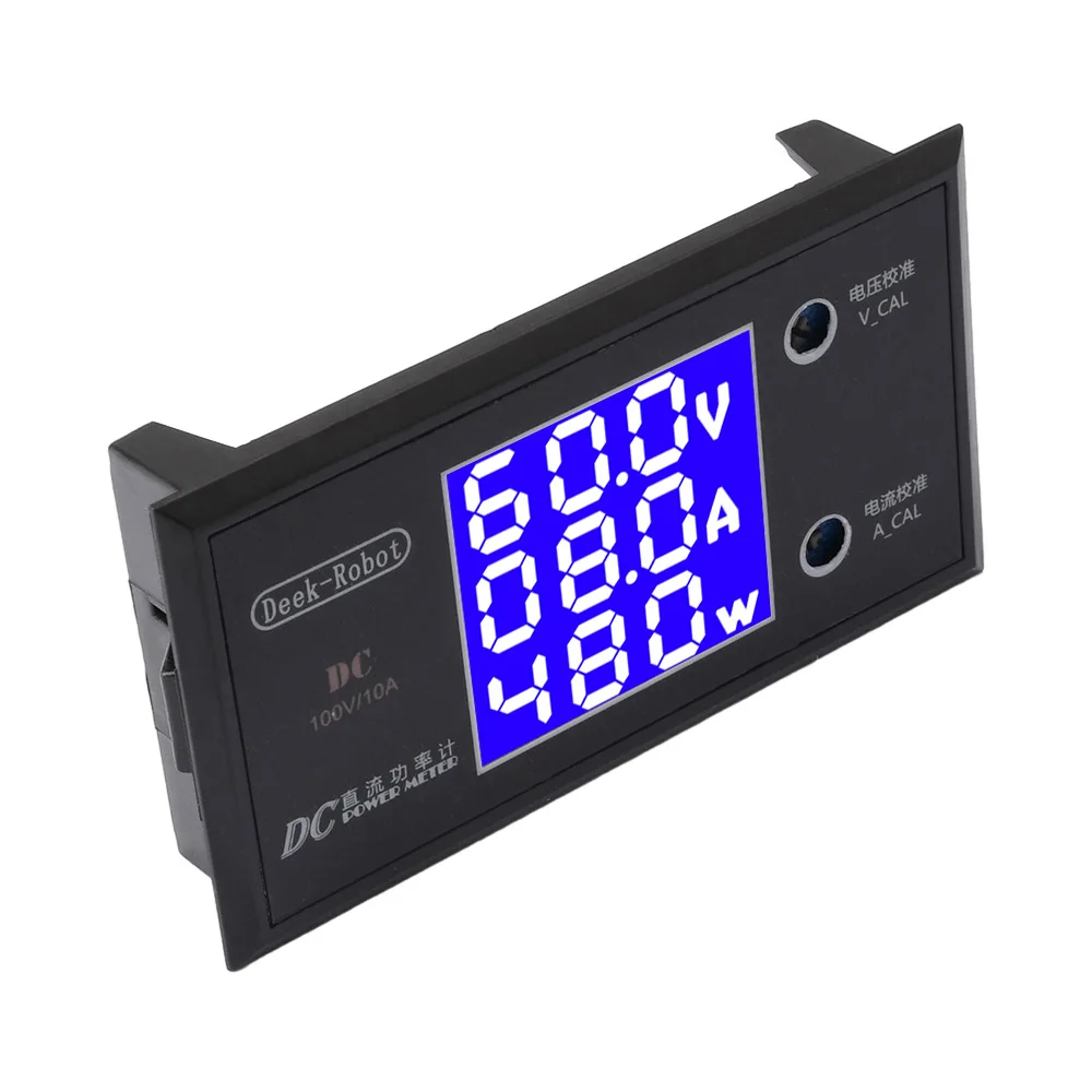 DC 0-100V 10A LCD-Display Digitales Voltmeter Amperemeter Wattmeter Spannungs-Strom-Leistungsmessgerät Spannungs- und Stromdetektor 12V 24V 36V 1000W – Detail 5