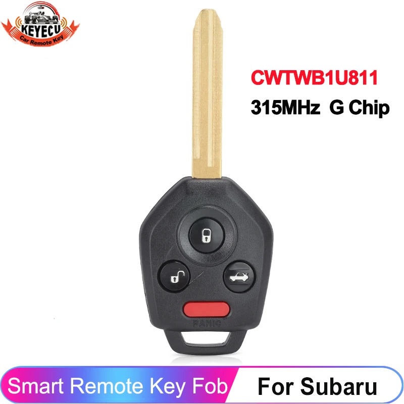 KEYECU CWTWB1U811 315MHz G Chip Remote Head Key Fob For Subaru Forester Outback Legacy Impreza WRX STI 4D60 Chip With Code